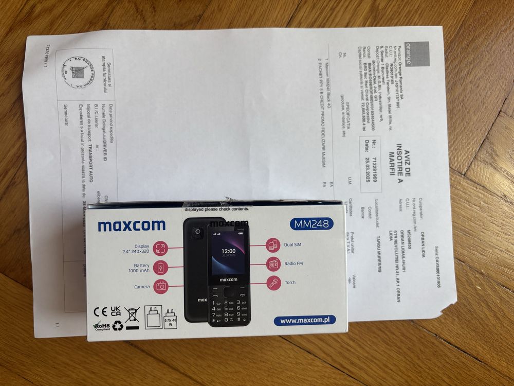 Maxcom MM248 Dual Black Nou!