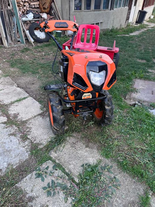 Motocultor Ruris 1001 KSD diesel 10CP + remorcă mare + Accesorii