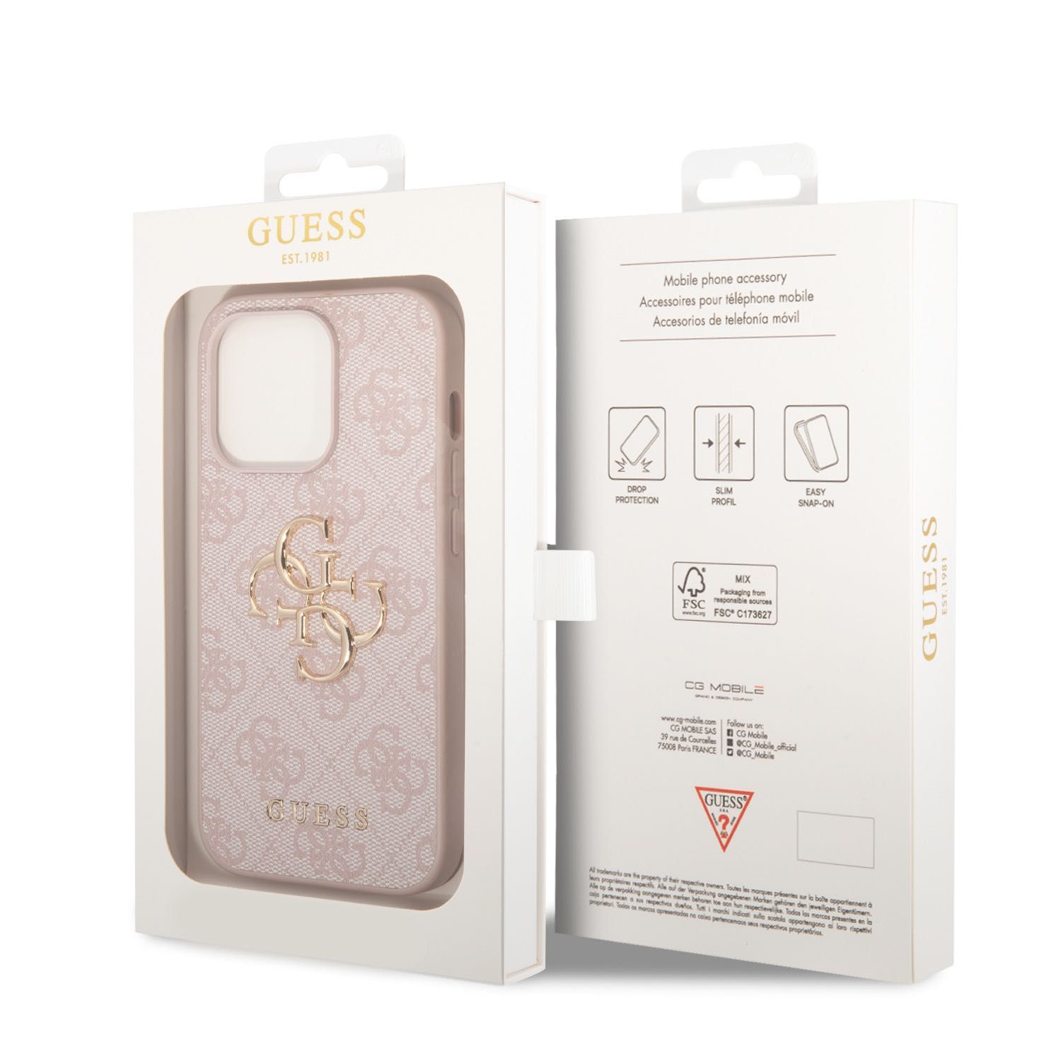 Калъф Guess за Apple iPhone 15 Pro Max Metal Logo