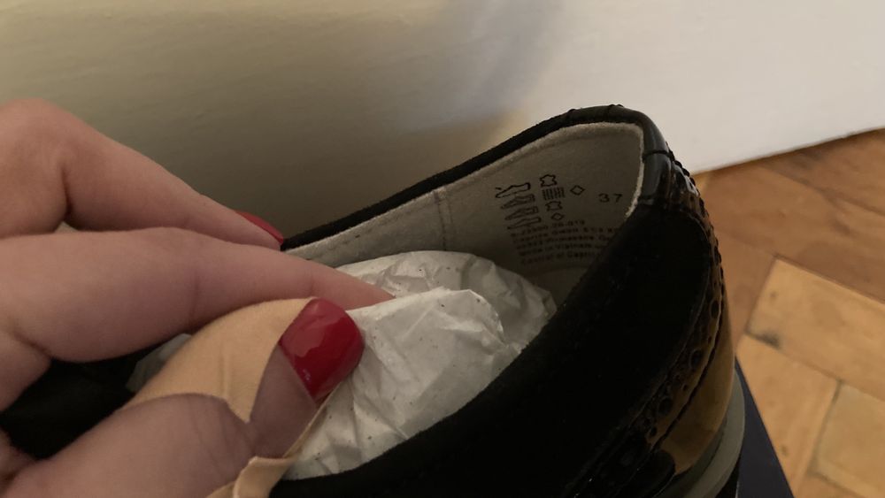 Дамски нови обувки тип оксфорд #Caprise