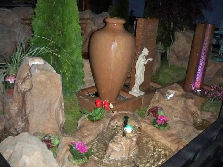 Cascade din fibra sticla cu bazin