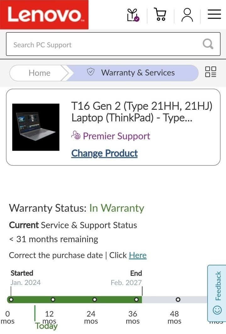 Sigilat Garantie 20 luni Laptop Lenovo ThinkPad T16 gen 2