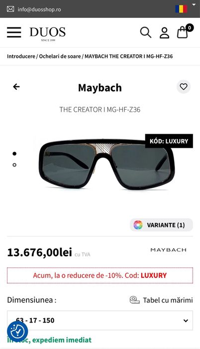 Ochelari de soare / MAYBACH THE CREATOR I MG-HF-Z36 originali