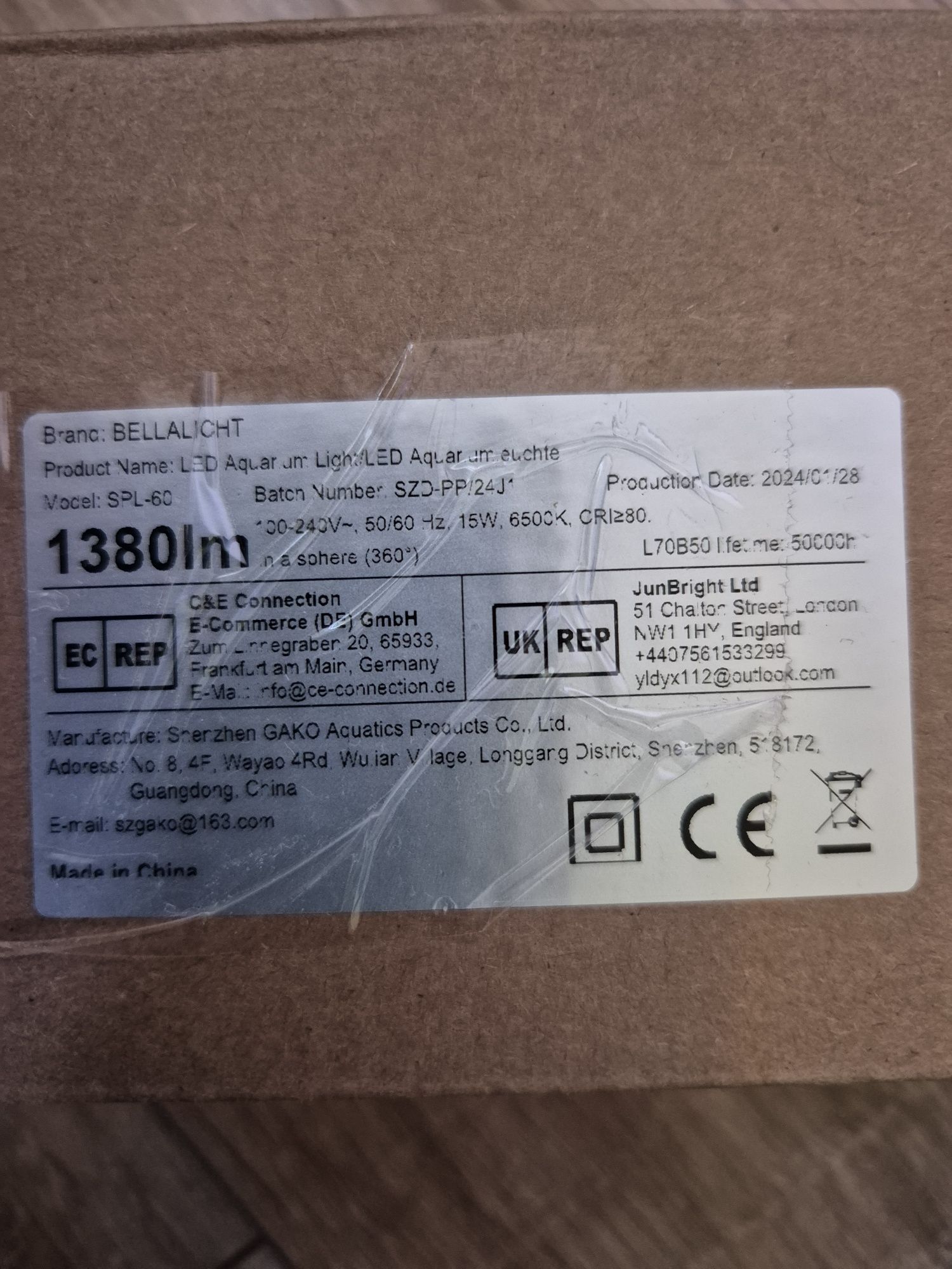 Lampa LED pentru acvariu, BELLALICHT, 16w, 55cm