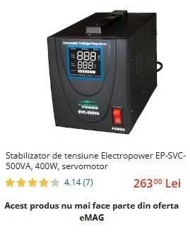 Stabilizator si UPS mic, nou, in cutie, intre 500-1500VA (90-220 RON).