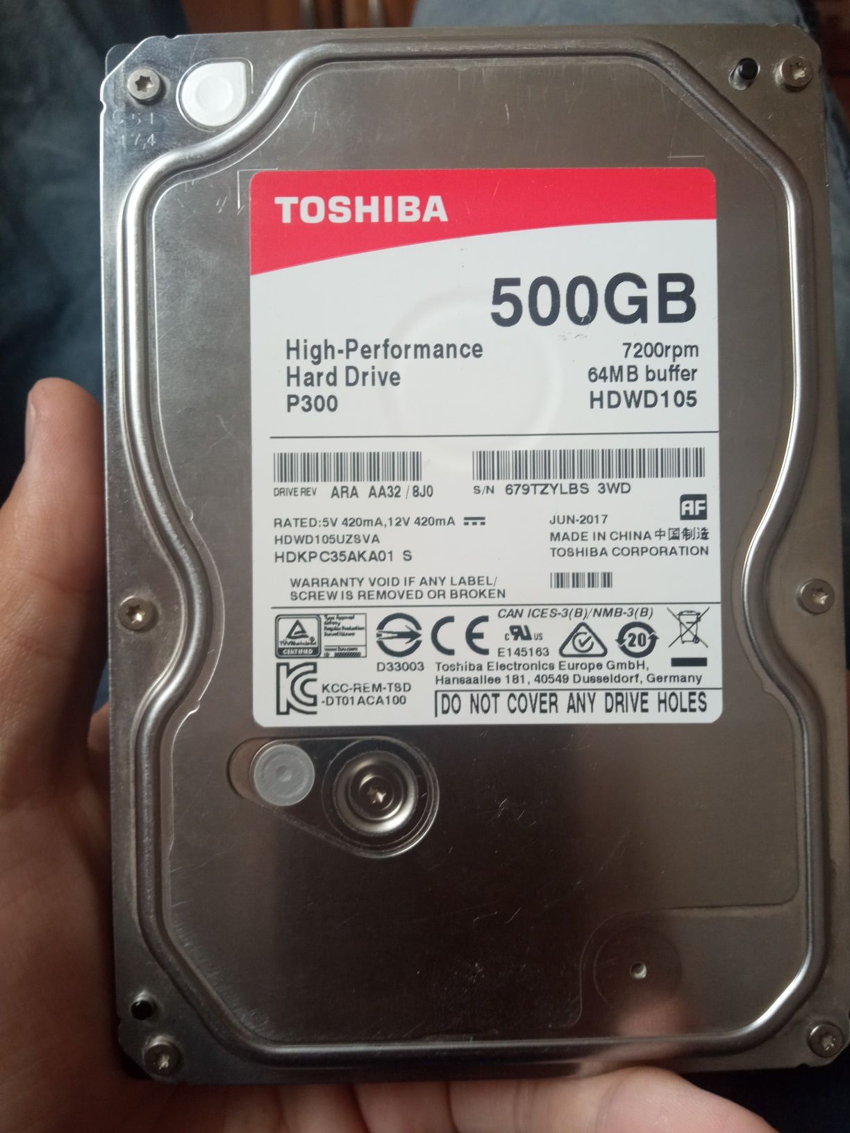 Жёсткий диск hdd 500гб 100%