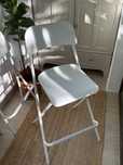 Scaun bar alb metal lemn masiv Ikea x 2 buc
