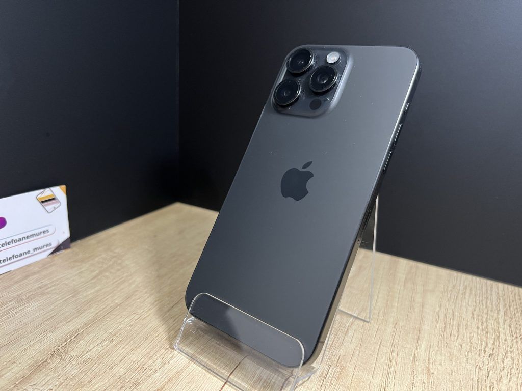 Iphone 15 Pro Max 256Gb Titanium Black 3 ani garanție, Telefoane Mureș