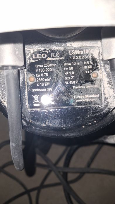 Погружной насос LEO 0.75 кв б/у