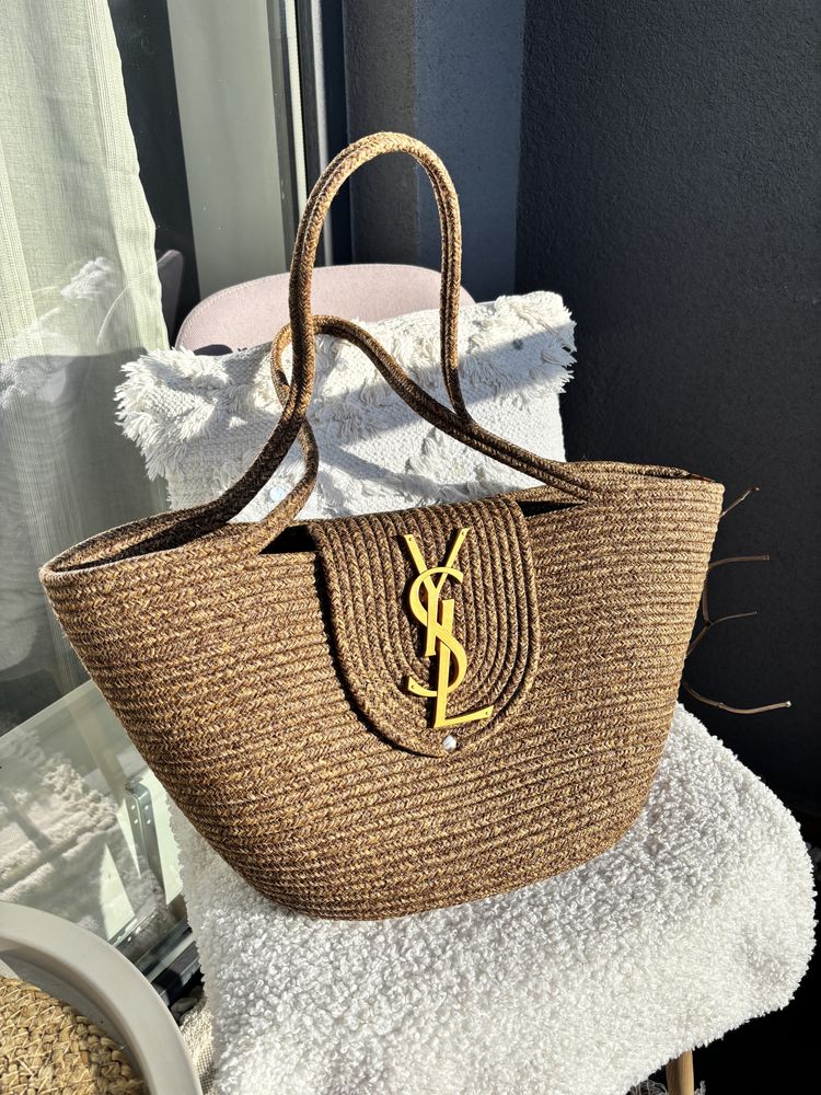 Чанта кошница плажна чанта YSL