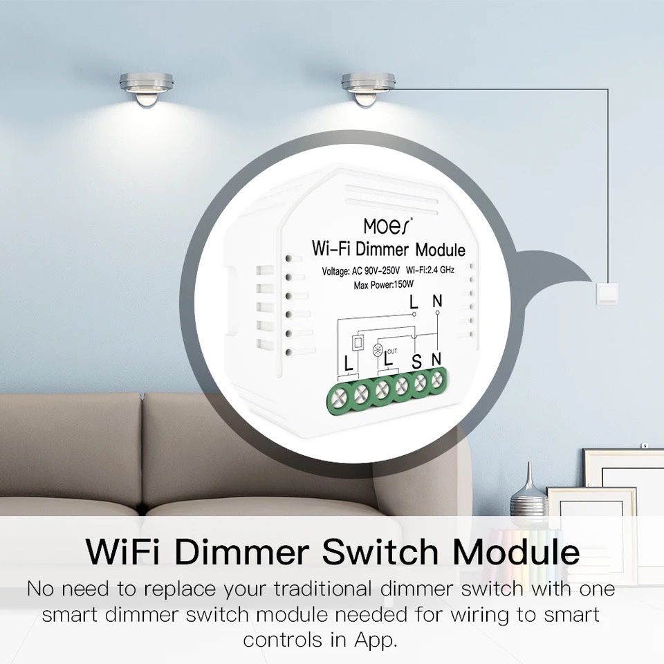 MOES Smart ZigBee WiFi Switch Module Димер