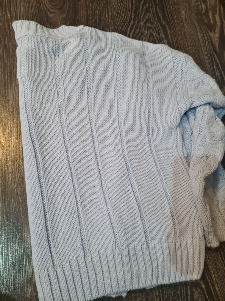 Pulover  tricotat mar M albastru  ca nou la 70 lei Timișoara