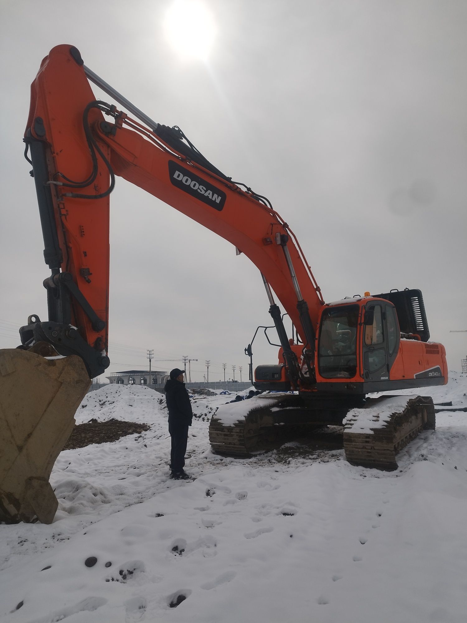 Гусиничьный экскаватор сотилади 340 досан