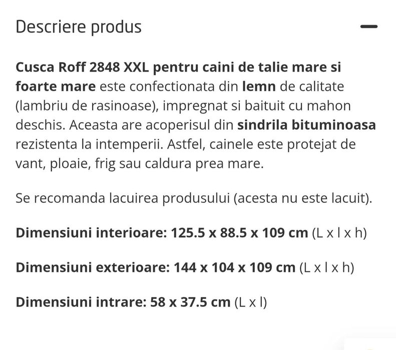 Vând cușcă pentru câini talie mare