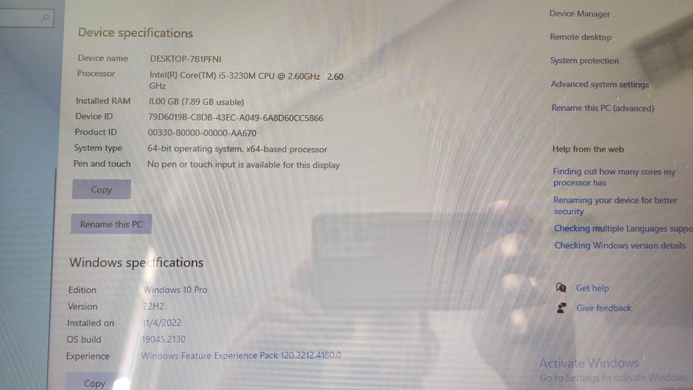 Лаптоп HP Pavilion G6 i5-3230 8GB Ram 1TB HDD Radeon 7630 1GB