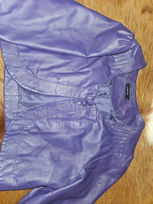 Vand jacheta scurta din piele eco mov de dama M