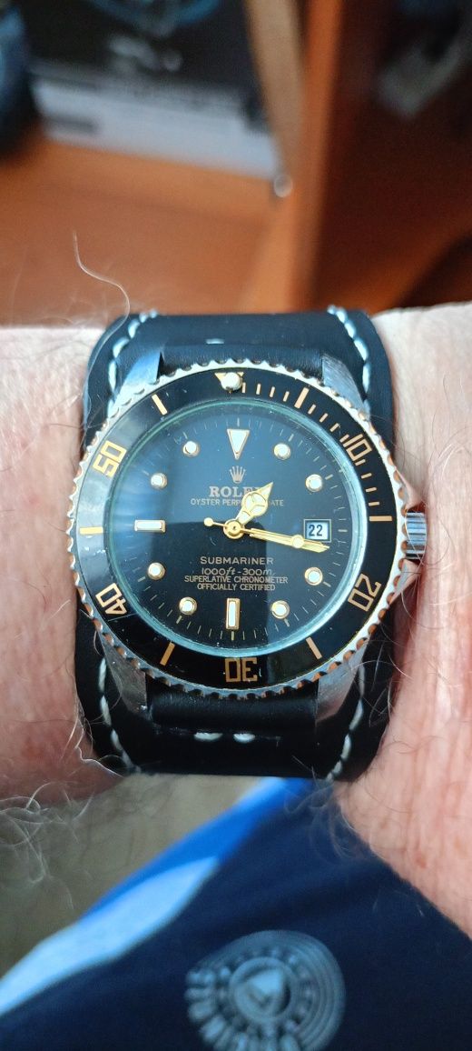 ROLEX automatic  Submariner  ceas de mână bărbătesc curea din piele na