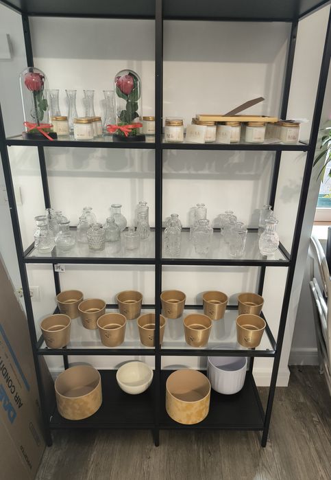 Raft pt depozitare cu polițe din sticla (3bucati)