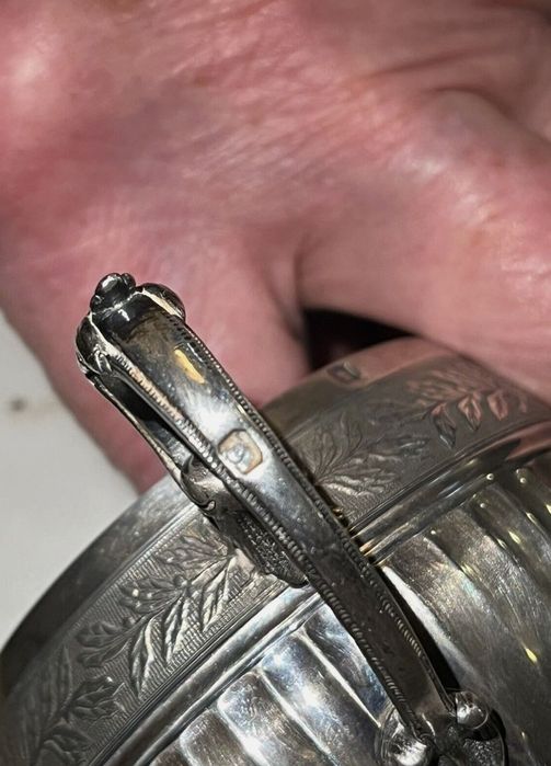 Ceașcă cafea si farfurie argint masiv Minerva 950