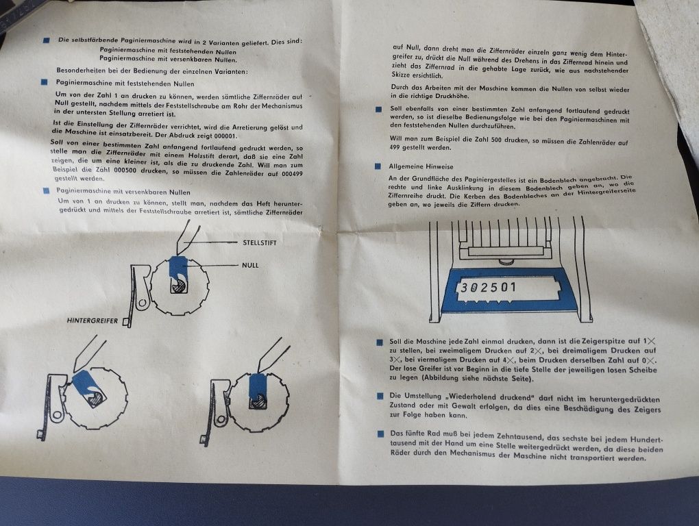 Немски номератор polygraph zifferndruckwerke