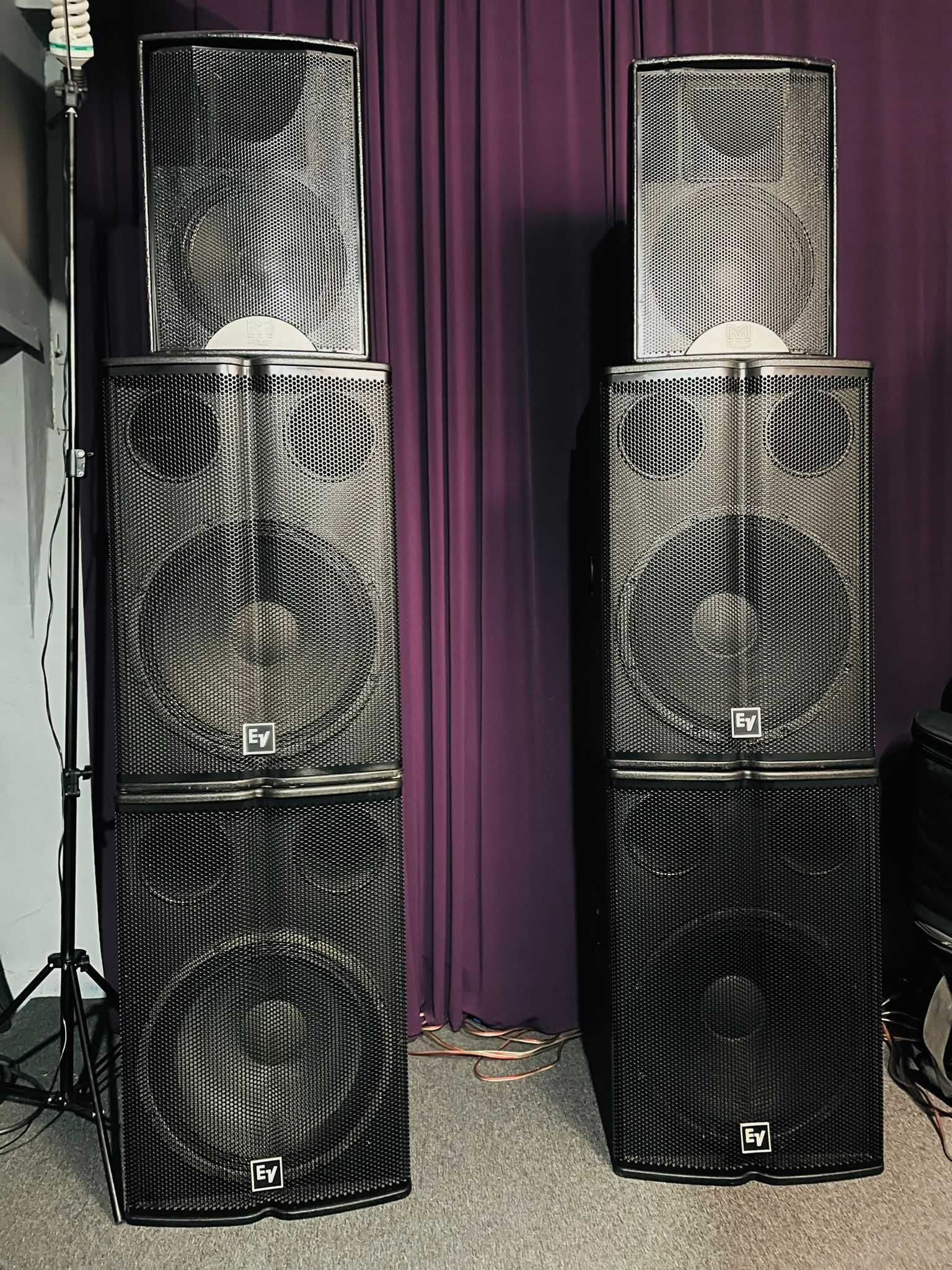 Boxe bas ev tx 1181 si 2 topuri Martin audio +putere dynacord sl 2400
