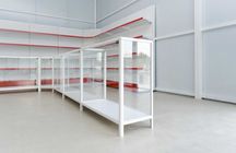 Прилавок витрина стеклянная из профиля  для магазина  kavp
