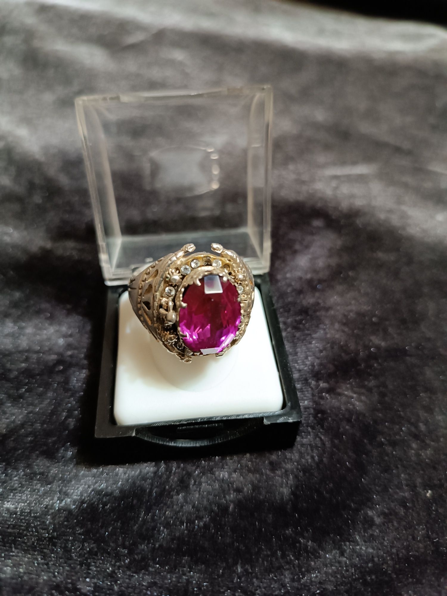 Старинный серебряный перстень 950 проба.