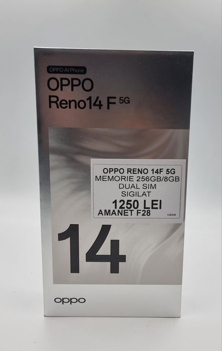 Amanet F28: Oppo Reno 14F 256 Gb SIGILAT