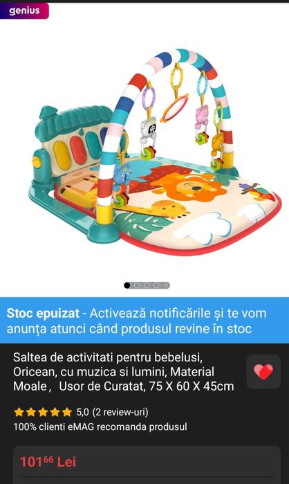 Vand saltea de activitati cu sunet