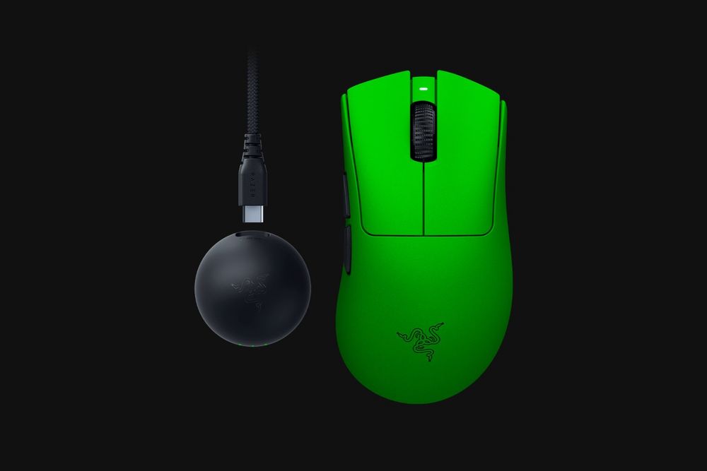 Mouse Razer Deathadder v4 pro green esports