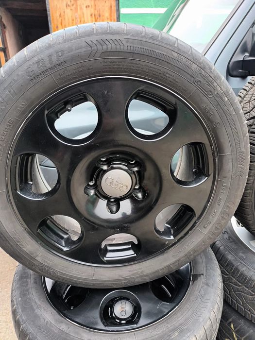 Jante audi 5x112, anvelope 205/55/r16 m+s