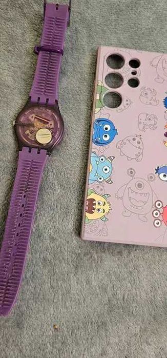 ceas swatch purple rebel husa samsung s23ultra purple