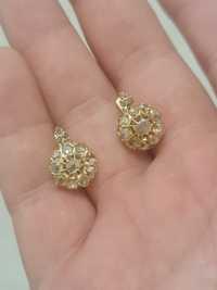 Cercei aur 18 k diamante