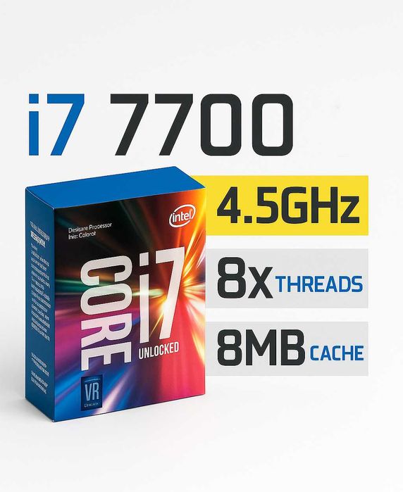 Protsessor Core i7 7700 BOOST 4.5GHz OEM Holati ideal + Garantiya