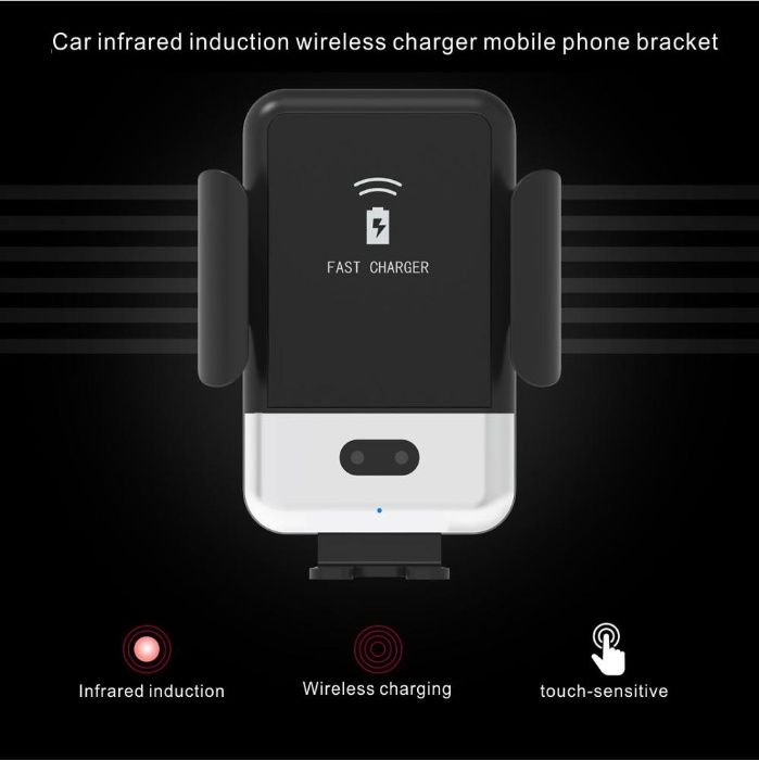 ЯКО! 2в1 безжично зарядно устройство за кола за iPhone, Samsung и др.