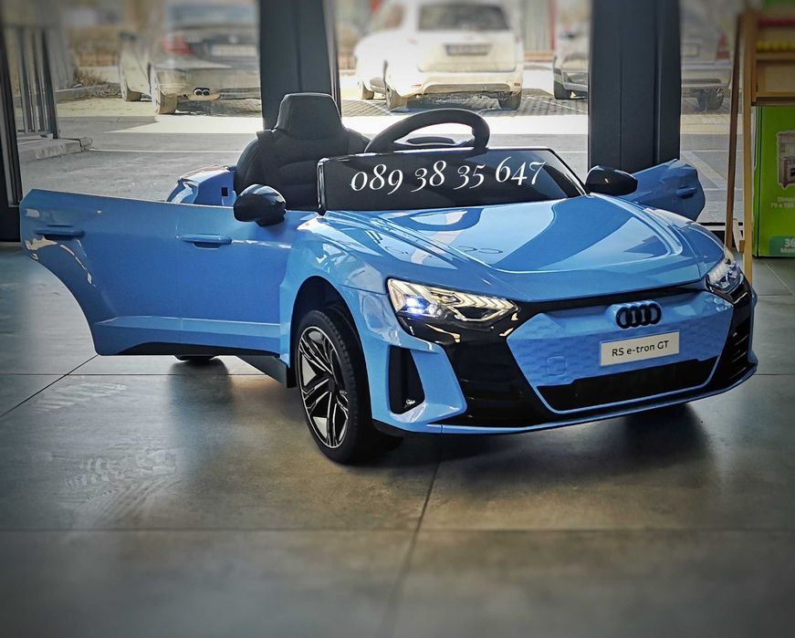 НОВО!Акумулаторна кола AUDI E-TRON с 12V,кожена седалка,EVA гуми,BT