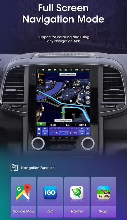 Navigație Android Tesla Renault Koleos/ Megane 4/ Talisman (2017–2020)