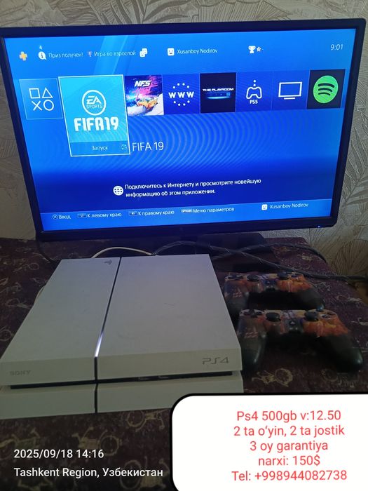 Playtation 4 xolati ideal oʻyinlari bor +3 oy garantiya