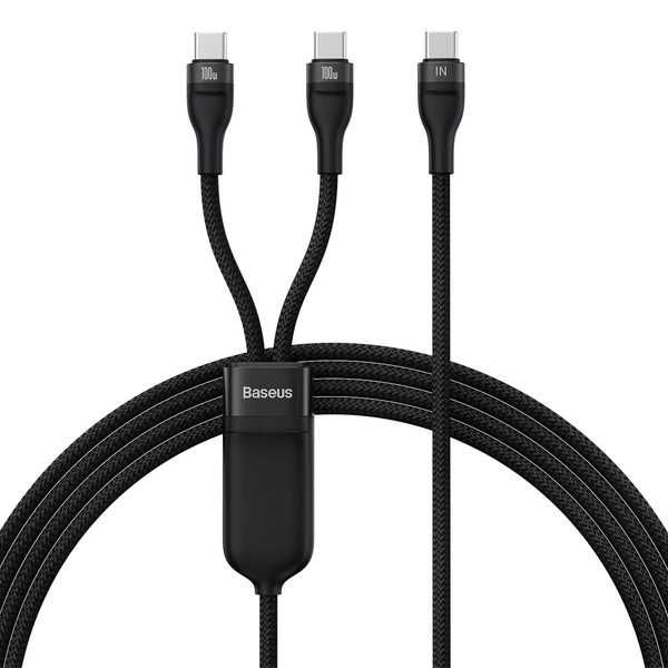 Baseus 2 в 1 USB-C кабел с бързо зареждане за две устройства с USB-C