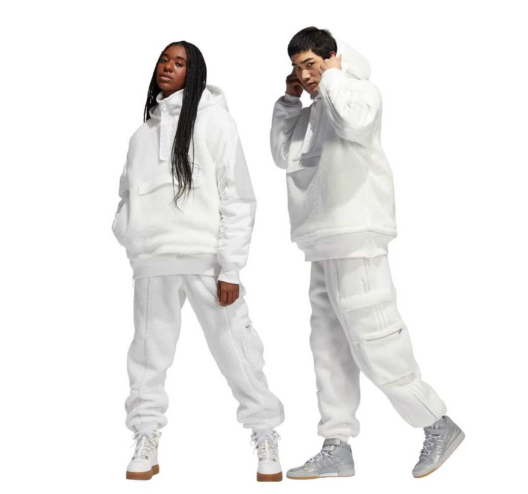 Adidas X Ivy Park Teddy Cargo Sweat Pants ОРИГИНАЛНО долнище/теди M/L