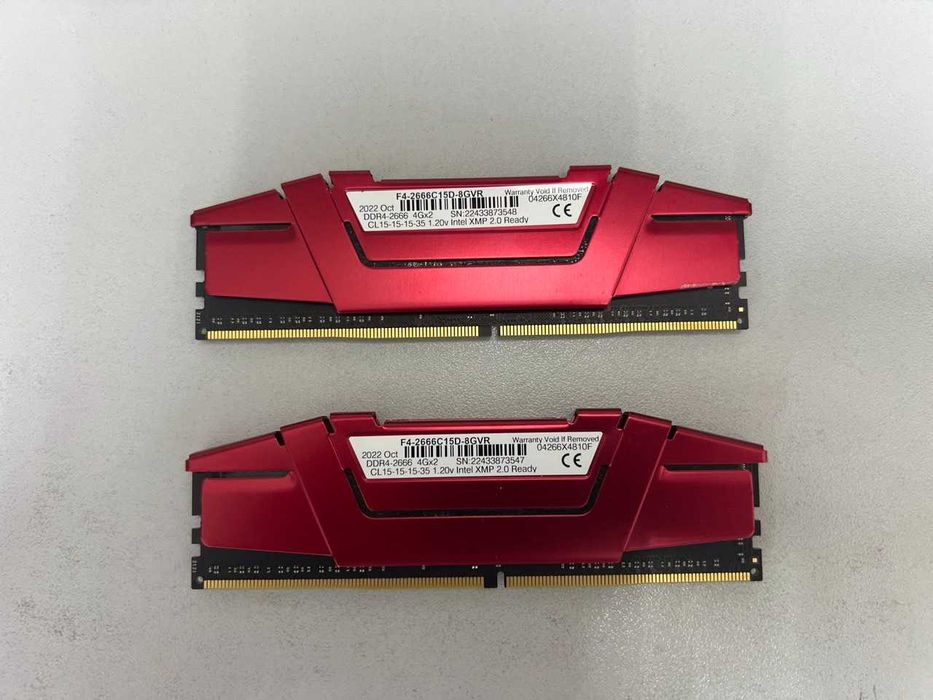 DDR-4 DIMM 8Gb/2666MHz PC21300 G.SKILL Ripjaws V, 2x4Gb Kit, BOX