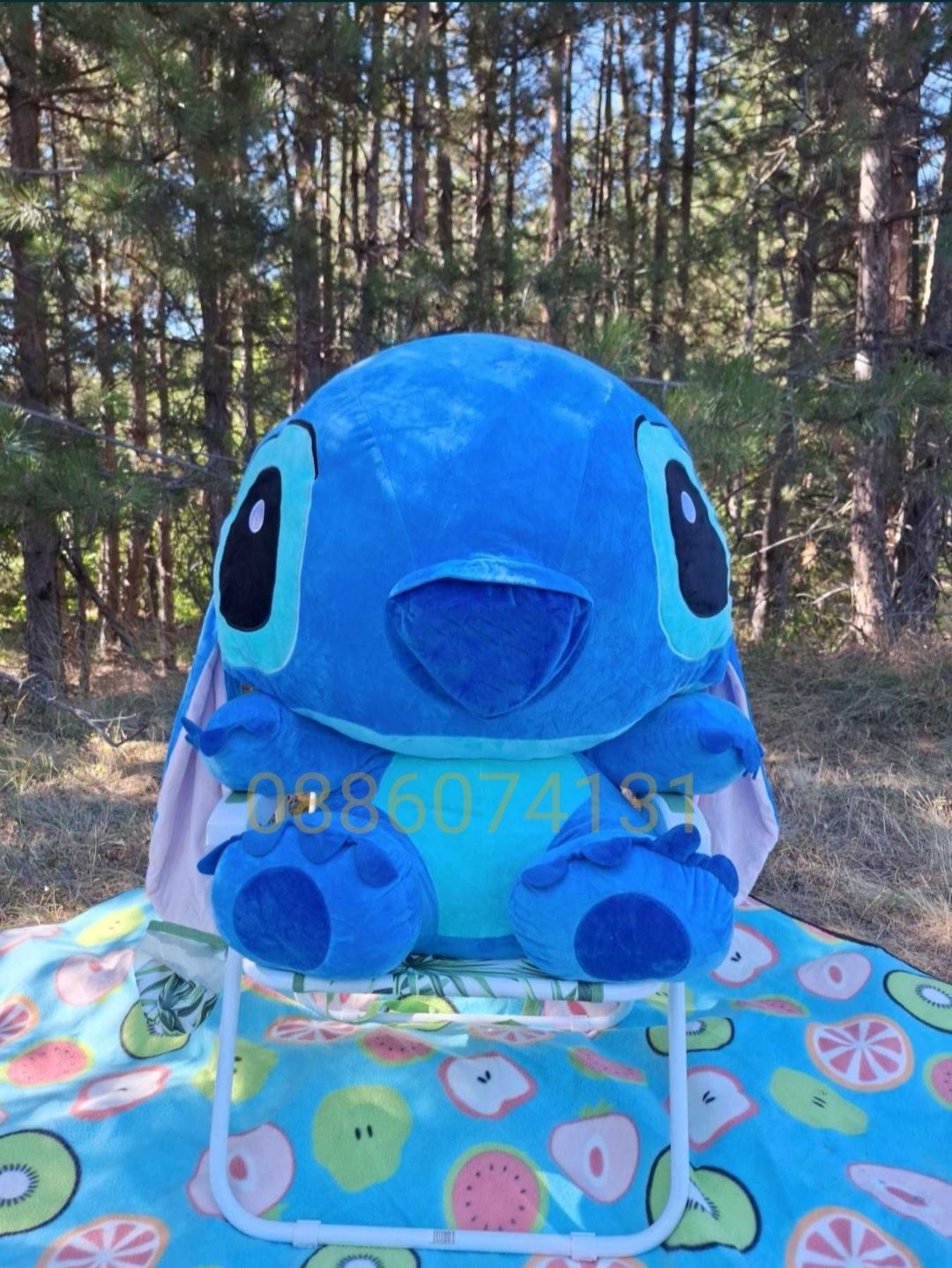 Гигантски Плюшен Стич, Голям Плюшен Стич Stitch, 100см, Плюшена играчк