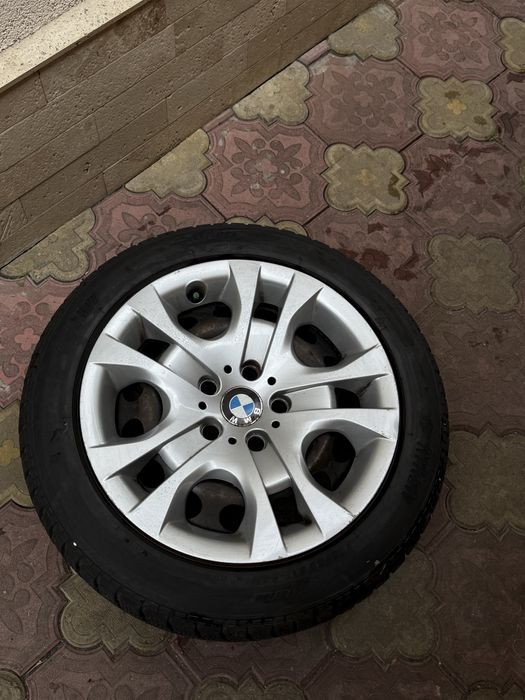 Jante tablă BMW X1 R17 cu capace + cauciucuri 225/50 R17