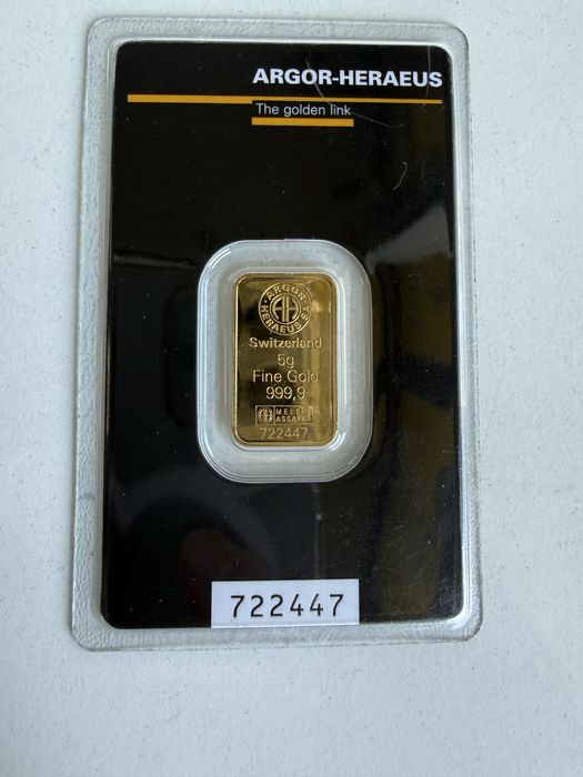 Lingouri  aur 24k Argor Heraeus 5g 2g 1g sigilate