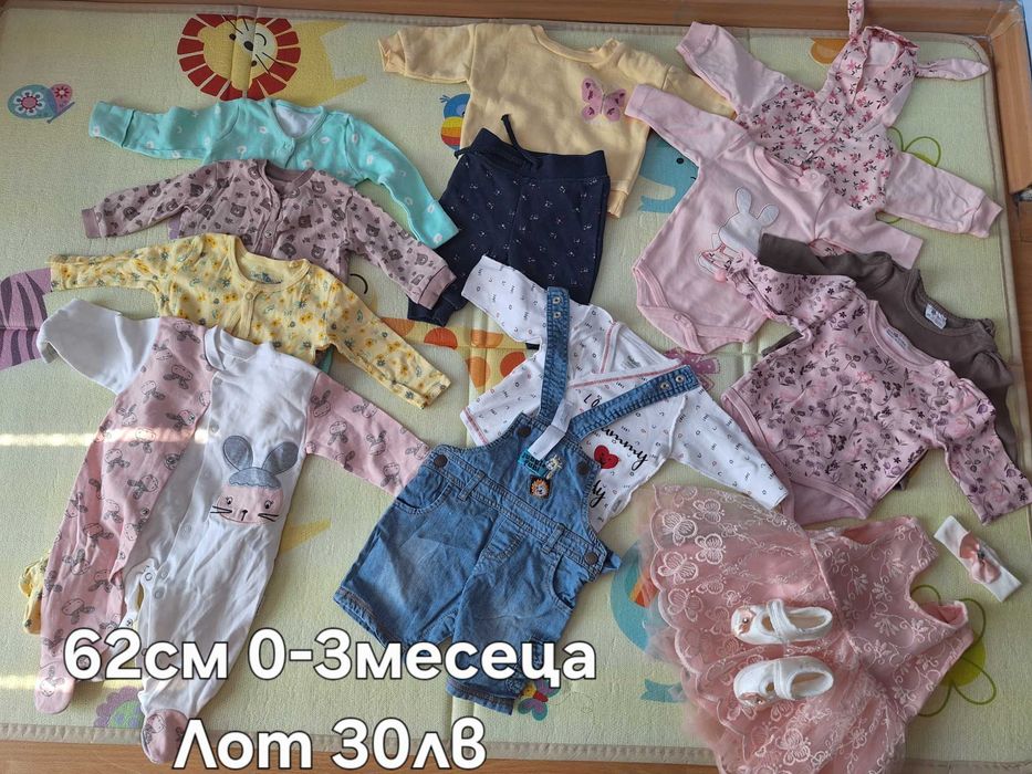 Запазени бебешки дрехи на символични цени от 0 до 18 месеца