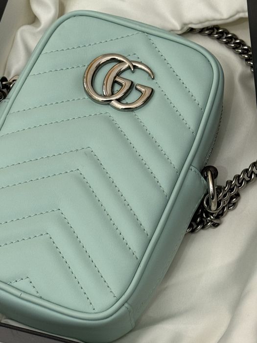 Gucci GG Marmont Mini Camera Bag, mint (арт. 598597·0416)