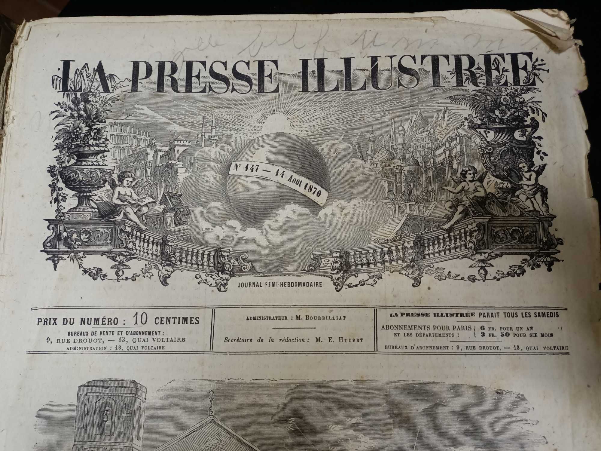 Carte veche LA PRESSE ILLUSTREE 1870 - 72