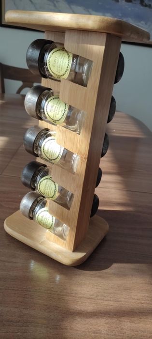 Щендер от дърво* Органайзер* Контейнер*Комплектен прибор за подправки*