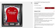 Автентична колекционерска тениска на Арсенал, подписана! Arsenal