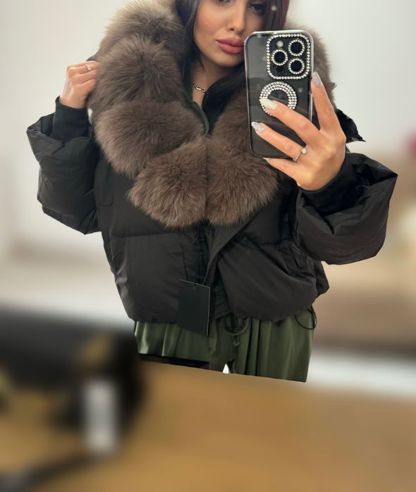 Geaca cu blana naturală